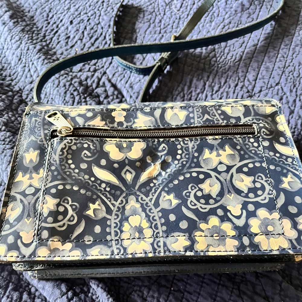Patricia Nash bag.  Blue details.  Excellent storage inside.  Barely used.